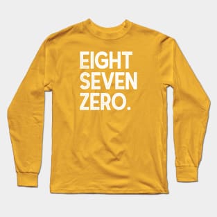 EightSevenZero. Long Sleeve T-Shirt